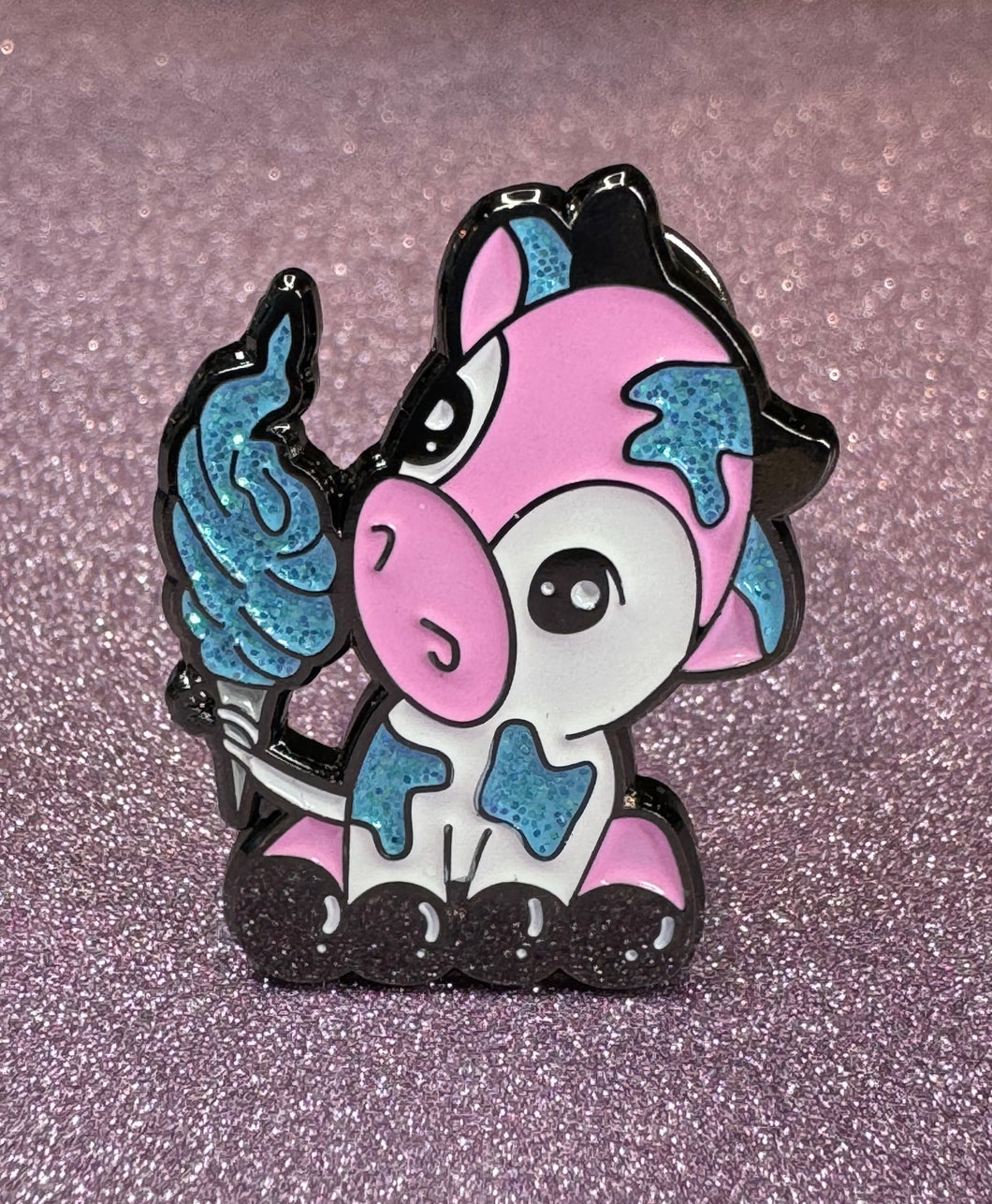 Moo Cotton Candy Cow Pin