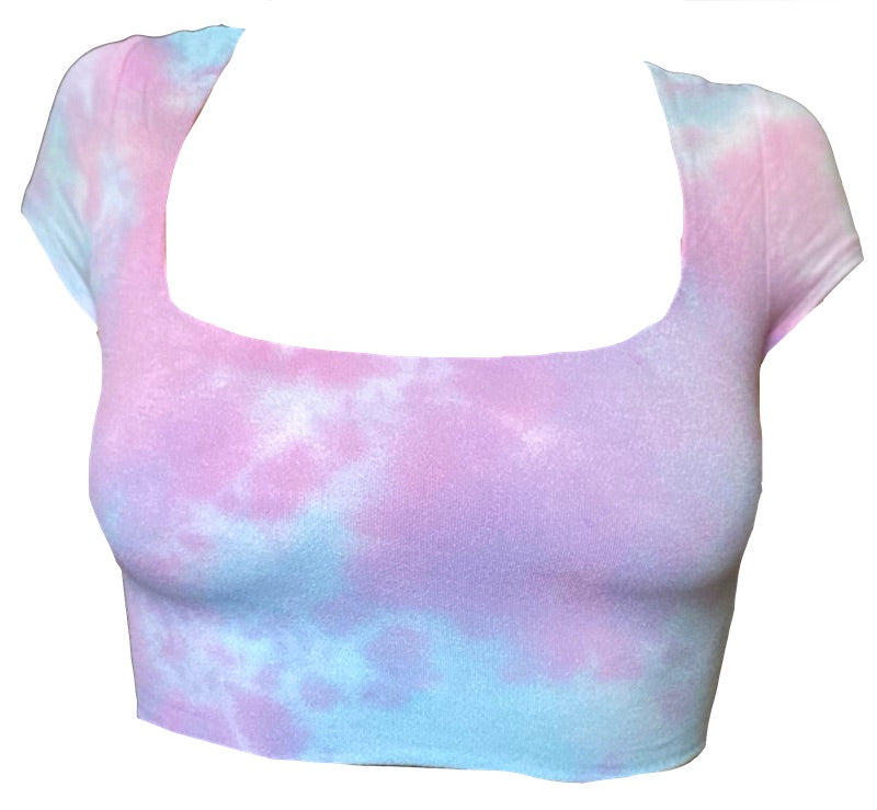 Moo's Cotton Candy Crop Top